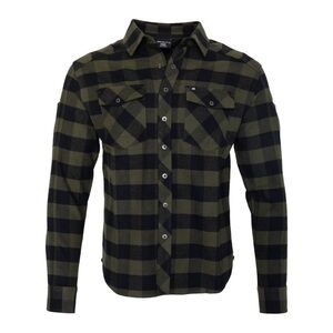 MUDDY WOODSMAN HEAVYWEIGHT MENS FLANNEL – OLIVE/BLACK NWT‎ 2XL